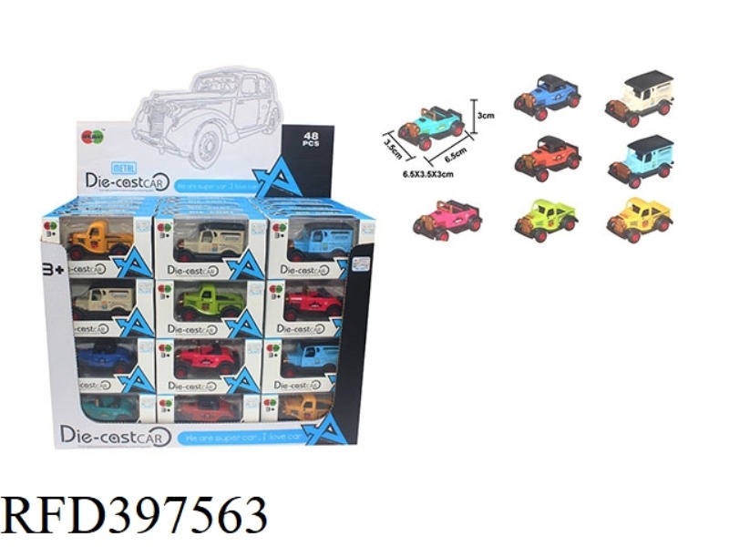 PULL BACK ALLOY CLASSIC CAR (48PCS)