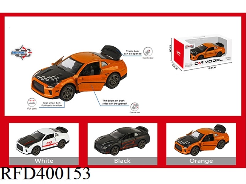1:32 SIMULATION PULL BACK ALLOY CAR WITH TWO DOORS NISSAN GTR