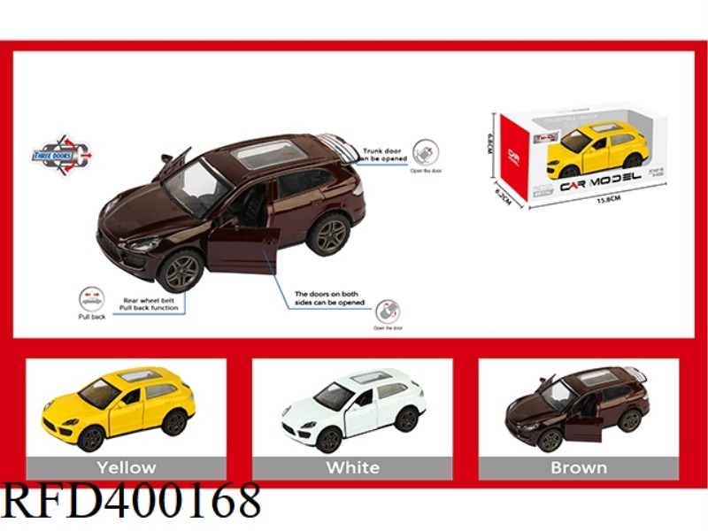 1:32 SIMULATION PULL BACK ALLOY CAR WITH TWO DOORS CAYENNE