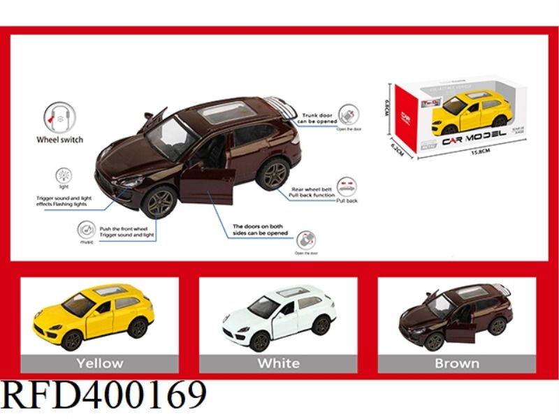 1:32 SIMULATION PULL BACK ALLOY CAR TWO-DOOR CAYENNE WITH LIGHT AND MUSIC