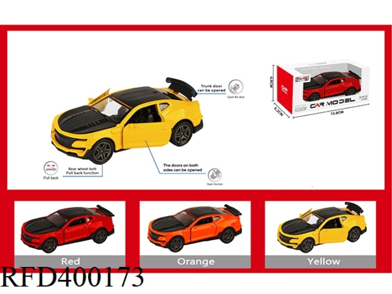 1:32 SIMULATION PULL BACK ALLOY CAR WITH TWO DOORS CHEVROLET CAMARO
