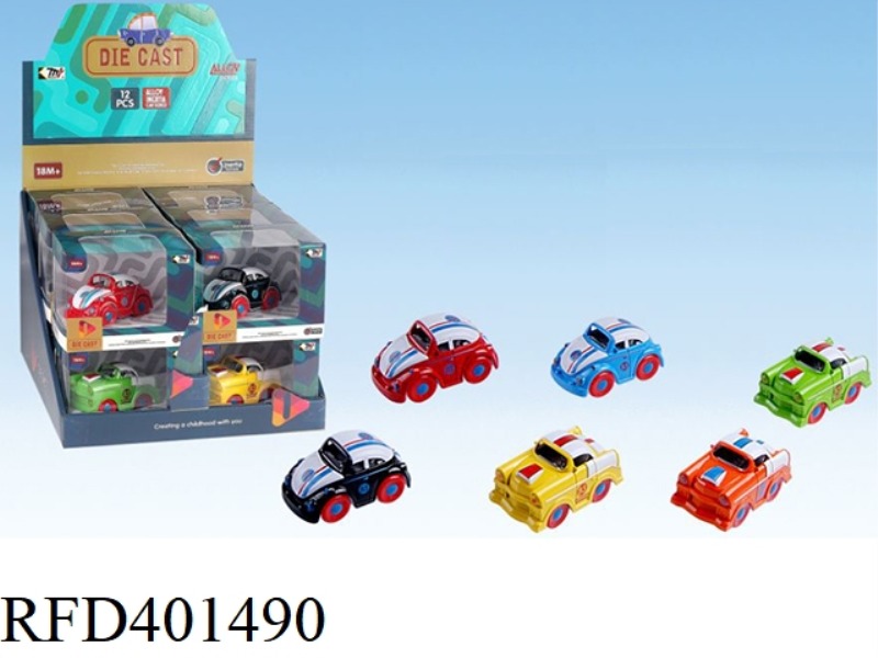 INERTIAL ALLOY RETRO CLASSIC CAR 12PCS