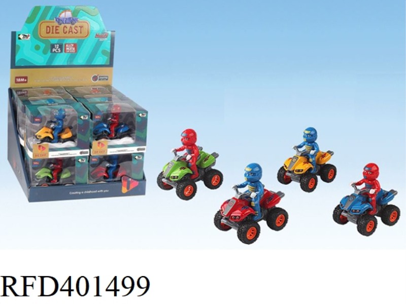 INERTIAL ALLOY BEACH MOTORCYCLE WITH PEOPLE CAR 12PCS