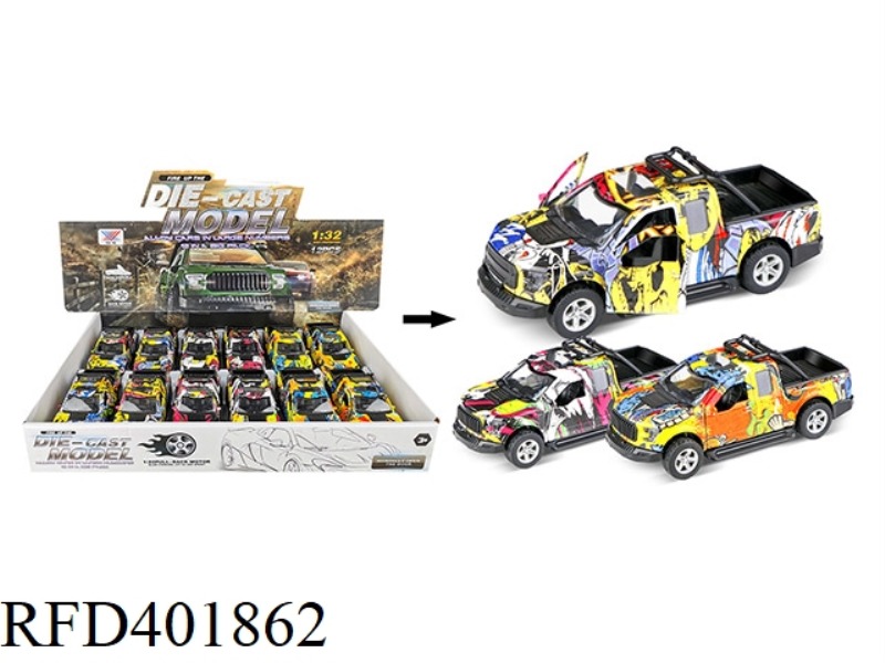 1:32 DIE-CAST ALLOY CAR PULL BACK DOOR OPENING WATERMARK (12 PACKS)