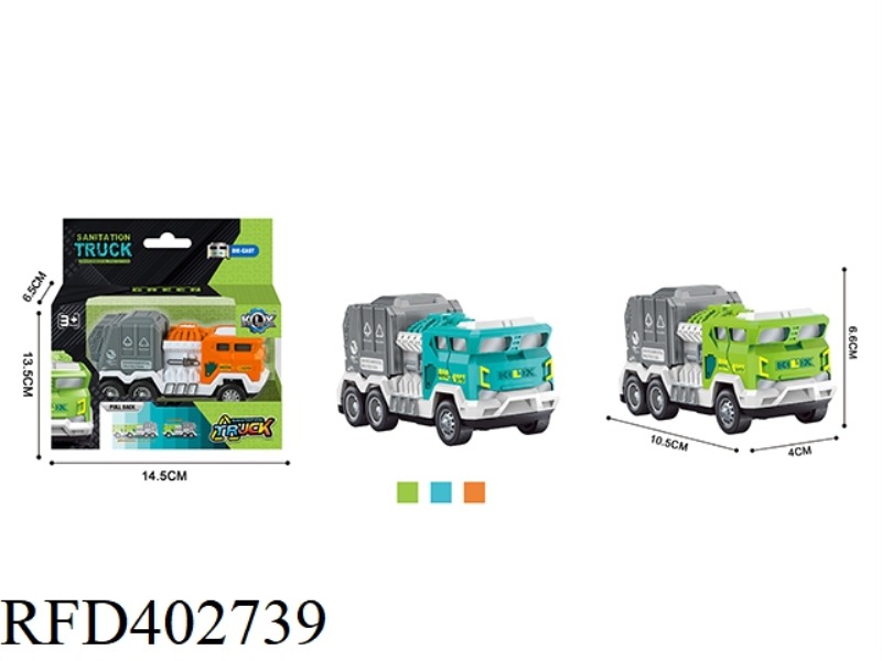 ALLOY PULL BACK SANITATION VEHICLE