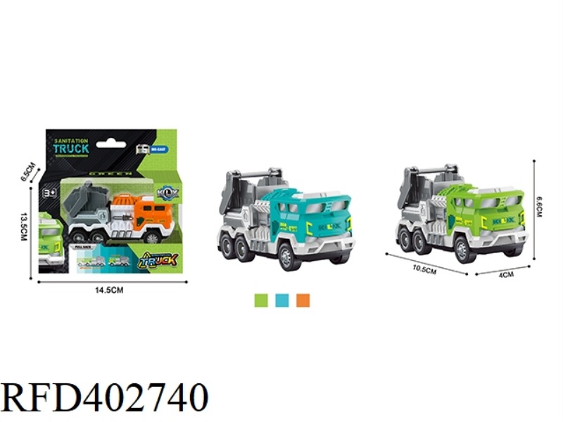 ALLOY PULL BACK SANITATION VEHICLE