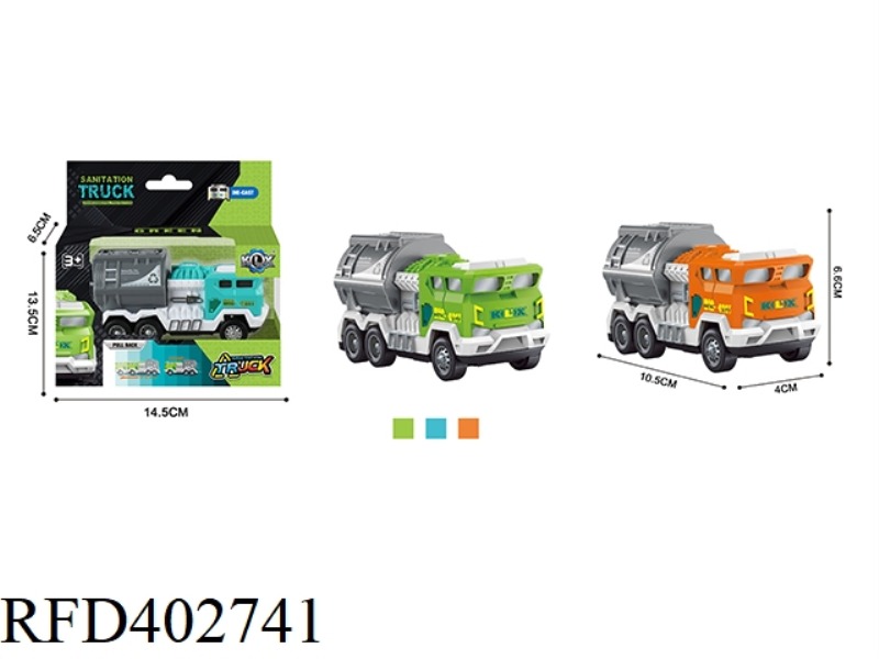 ALLOY PULL BACK SANITATION VEHICLE