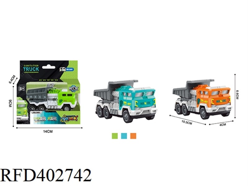 ALLOY PULL BACK SANITATION VEHICLE