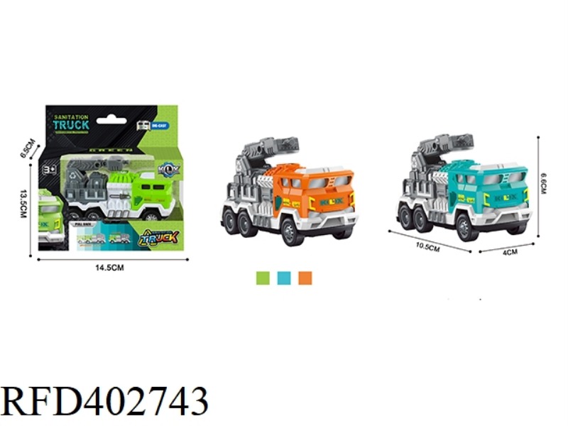 ALLOY PULL BACK SANITATION VEHICLE