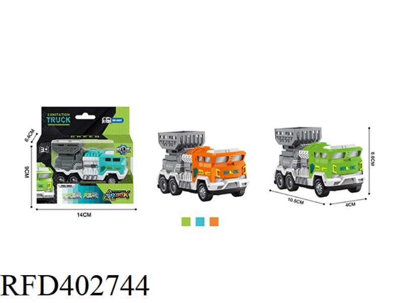 ALLOY PULL BACK SANITATION VEHICLE