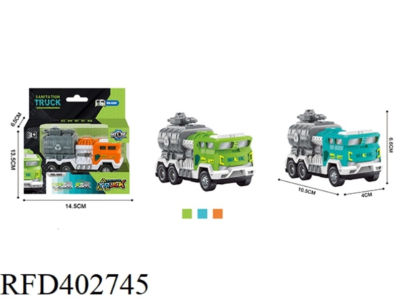 ALLOY PULL BACK SANITATION VEHICLE