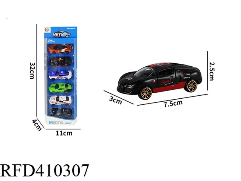 1:64 ALLOY SCOOTER RACING SERIES 6 PACK