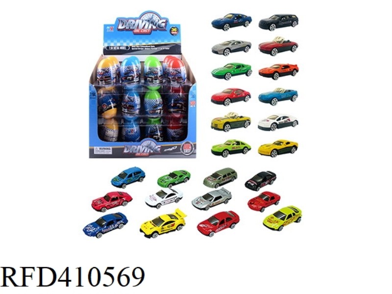 TWELVE 3-INCH ALLOY CARS 36PCS