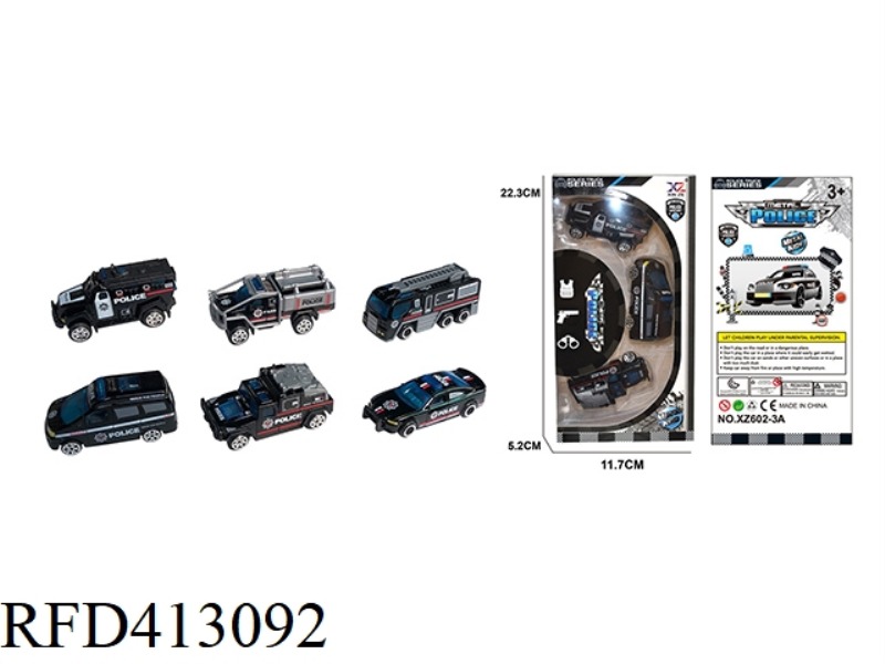 SLIDING ALLOY POLICE CAR