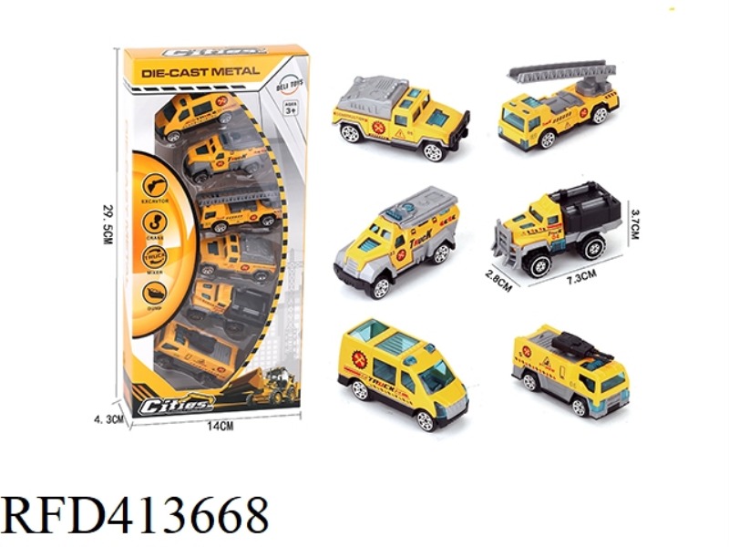 1 6-PACK ENGINEERING ALLOY CAR