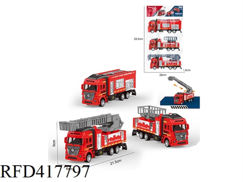 1:36 ALLOY PULL BACK FIRE TRUCK