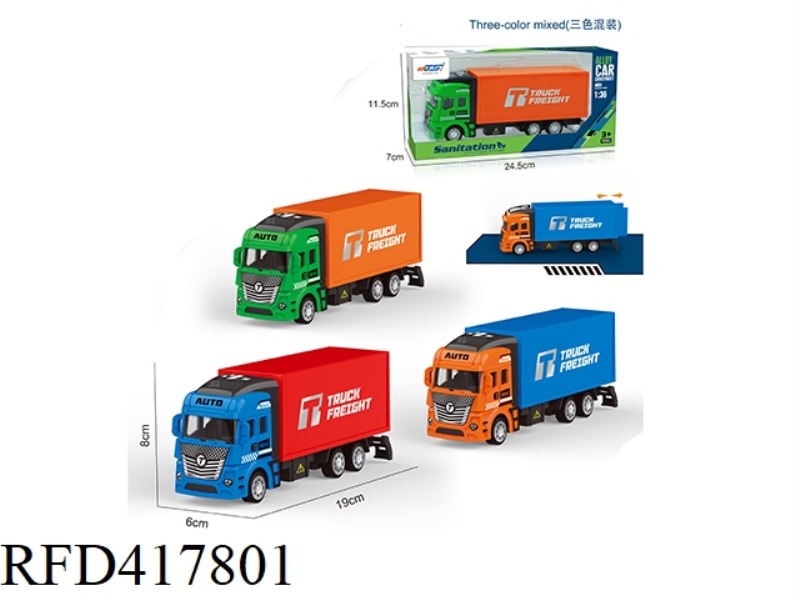 1:36 ALLOY PULL BACK CONTAINER TRUCK