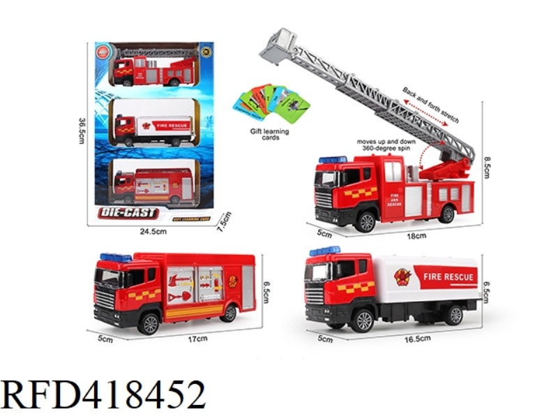 PULL BACK ALLOY FIRE TRUCK