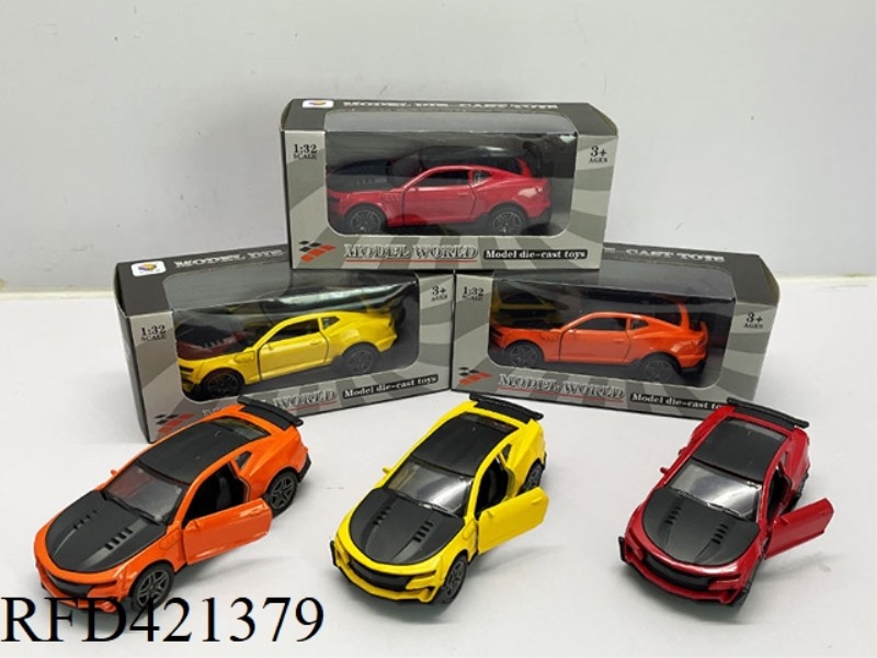 1:32 SIMULATION CHEVROLET CAMARO OPENS A TWO-DOOR PULL BACK ALLOY CAR WITH LIGHT AND MUSIC