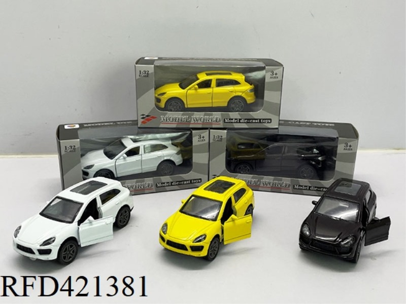 1:32 SIMULATION CAYENNE OPEN TWO DOOR PULL BACK ALLOY CAR WITH LIGHT AND MUSIC