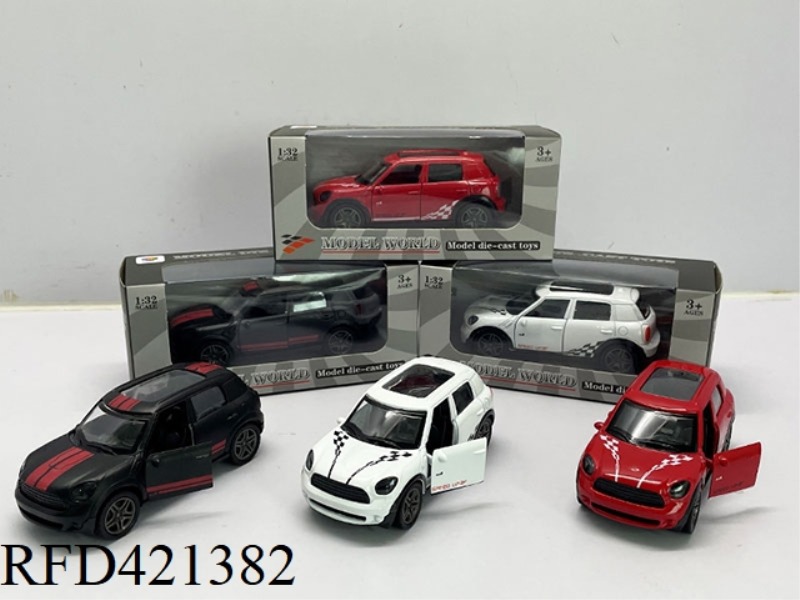 1:32 SIMULATION MINI JCW OPEN TWO DOOR PULL BACK ALLOY CAR