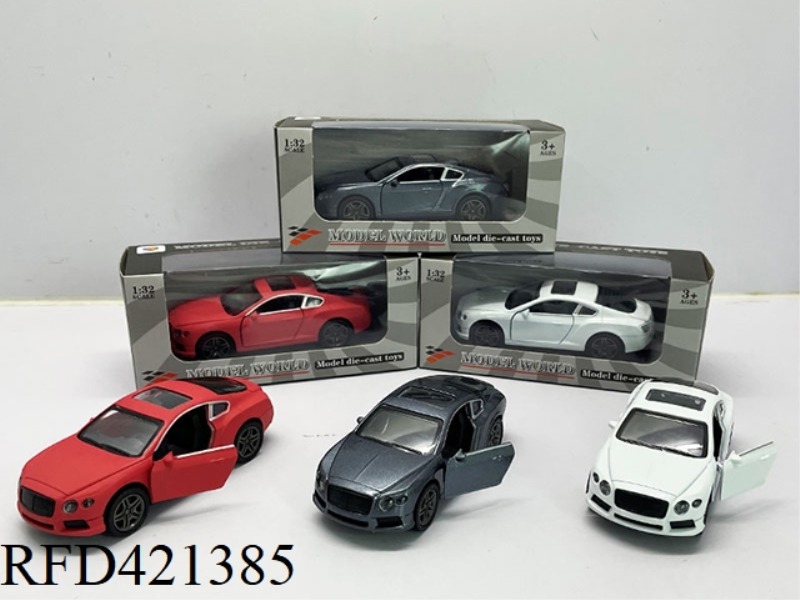 1:32 SIMULATION BENTLEY OPEN TWO DOOR PULL BACK ALLOY CAR WITH LIGHT AND MUSIC