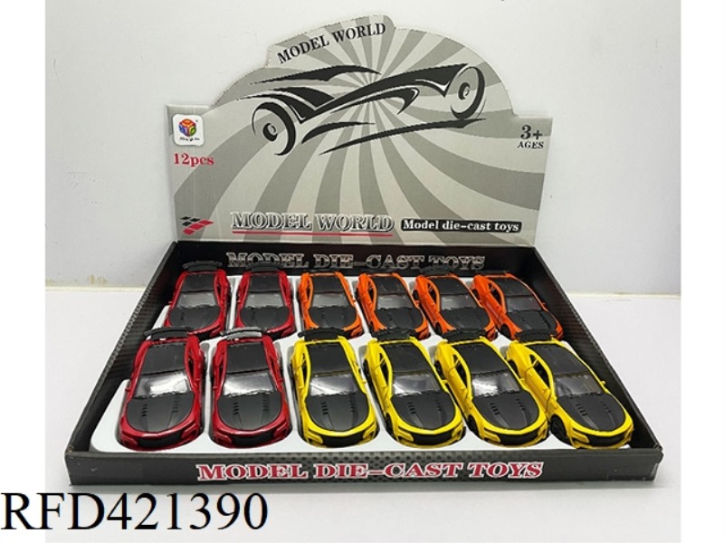 1:32 SIMULATION CHEVROLET CAMARO OPENED TWO-DOOR PULL BACK ALLOY CAR 12PCS