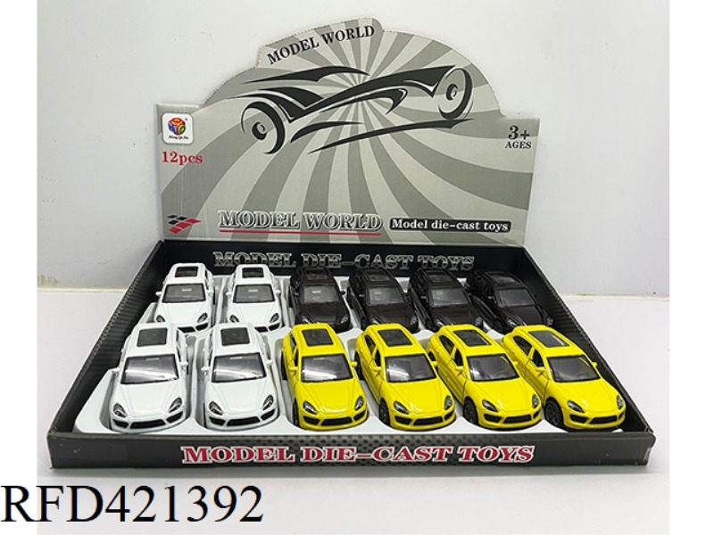 1:32 SIMULATION CAYENNE OPEN TWO DOOR PULL BACK ALLOY CAR 12PCS