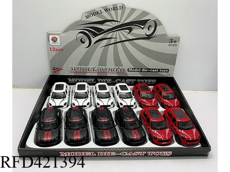 1:32 SIMULATION MINI JCW OPEN TWO DOOR PULL BACK ALLOY CAR 12PCS