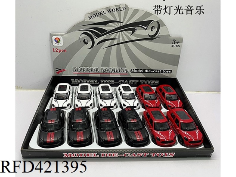 1:32 SIMULATION MINI JCW OPEN TWO DOOR PULL BACK ALLOY CAR WITH LIGHT AND MUSIC 12PCS