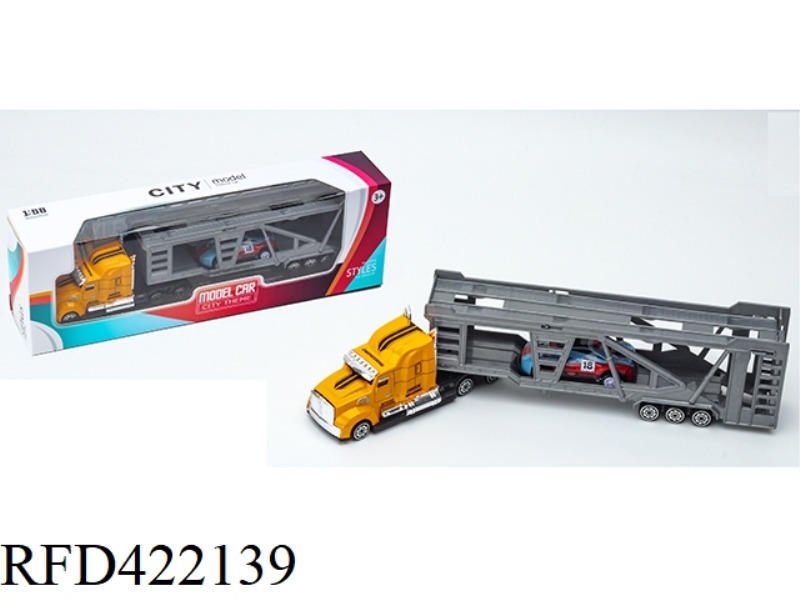 ALLOY AMERICAN FRONT ENGINEERING DOUBLE-DECKER TRANSPORT VEHICLE (WITH A SLIDING IRON CAR)