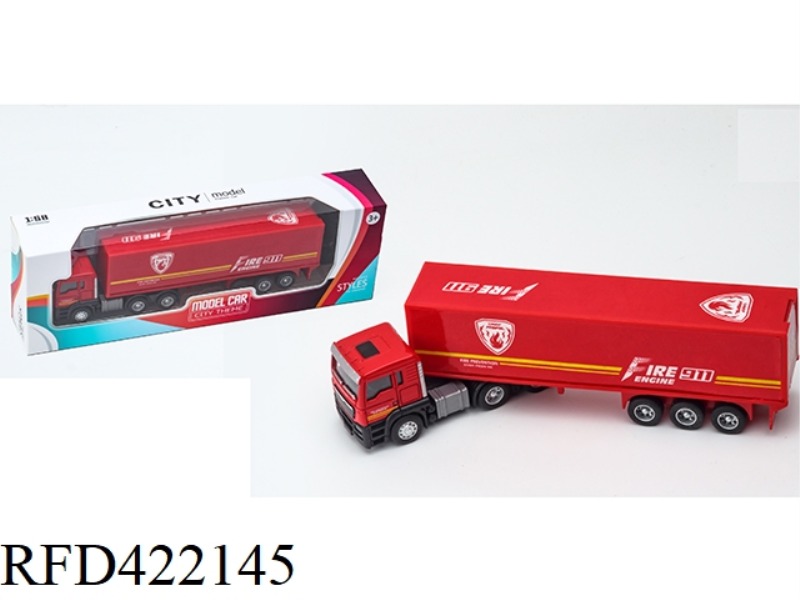 ALLOY EUROPEAN-STYLE FRONT FIRE-FIGHTING THEME VAN