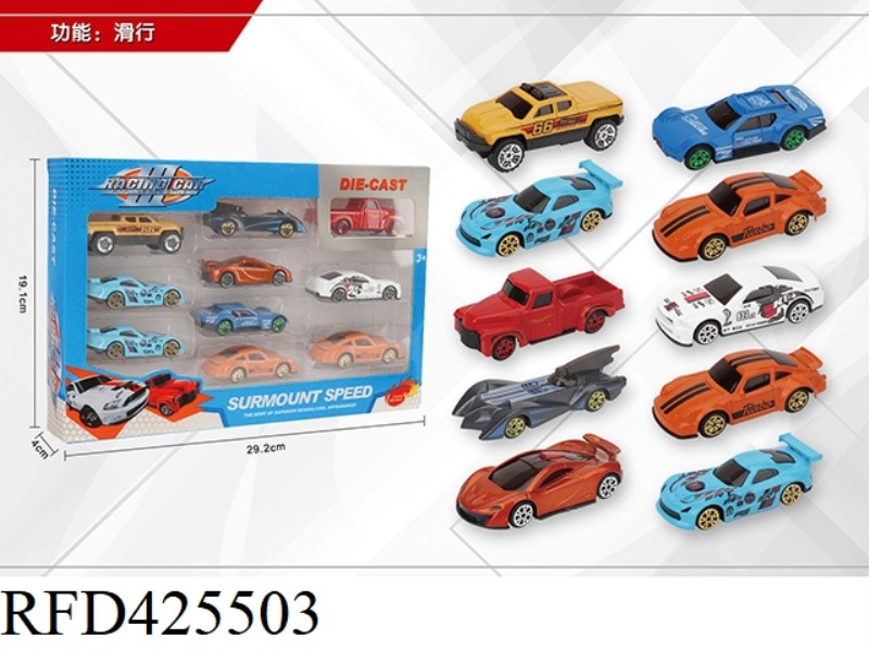 1:64 10 SLIDING ALLOY CARS