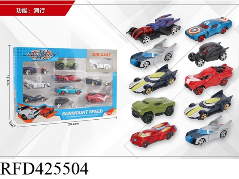 1:64 10 SLIDING ALLOY CARS