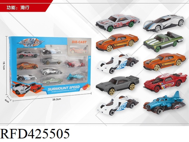 1:64 10 SLIDING ALLOY CARS