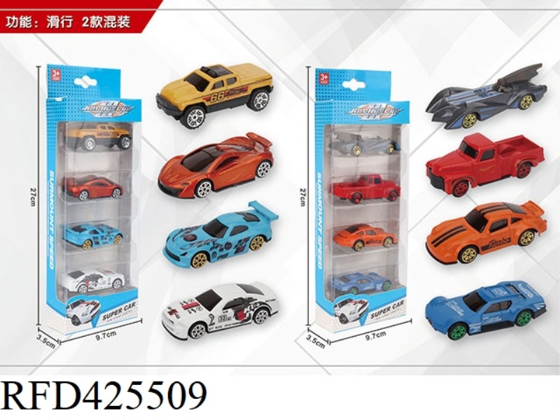 1:64 4 SLIDING ALLOY CARS