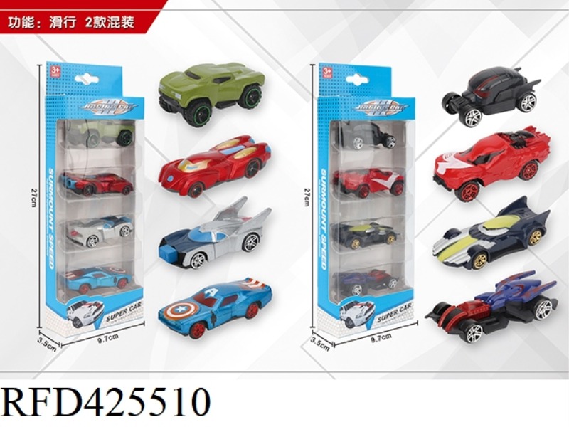 1:64 4 SLIDING ALLOY CARS