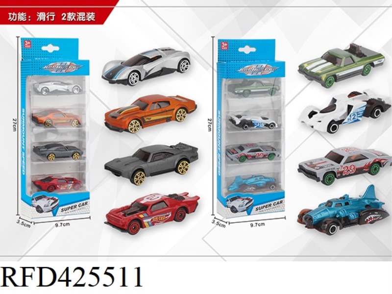 1:64 4 SLIDING ALLOY CARS