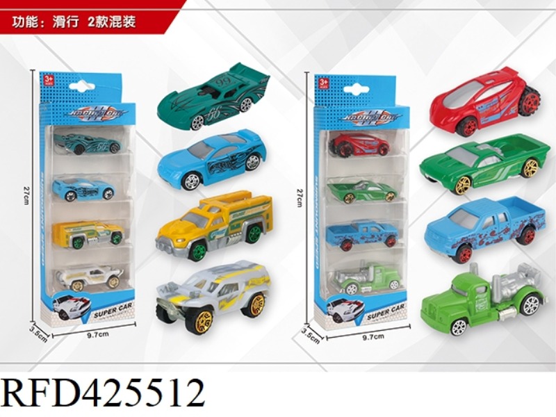 1:64 4 SLIDING ALLOY CARS
