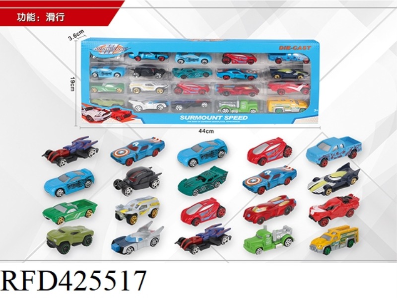 1:64 20 SLIDING ALLOY CARS