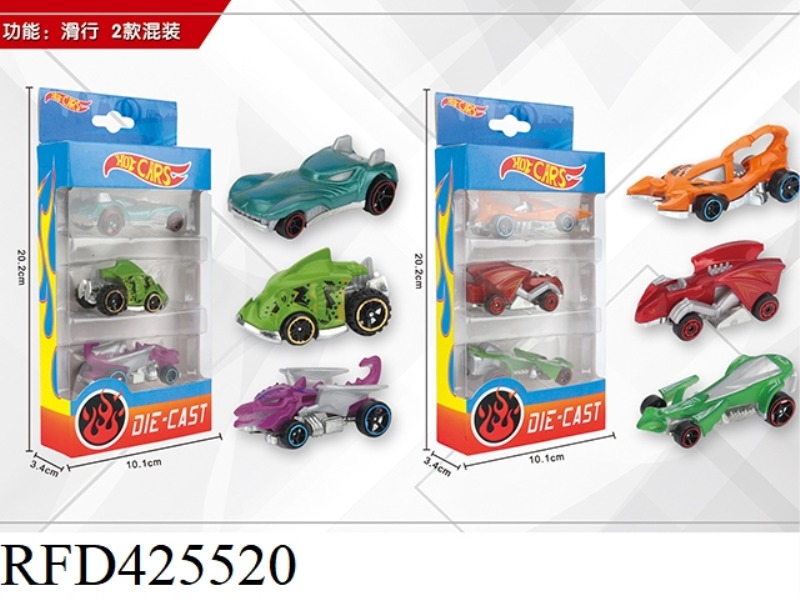 1:64 ALLOY CAR 3 PCS
