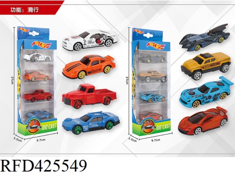 1:64 4 SLIDING ALLOY CARS