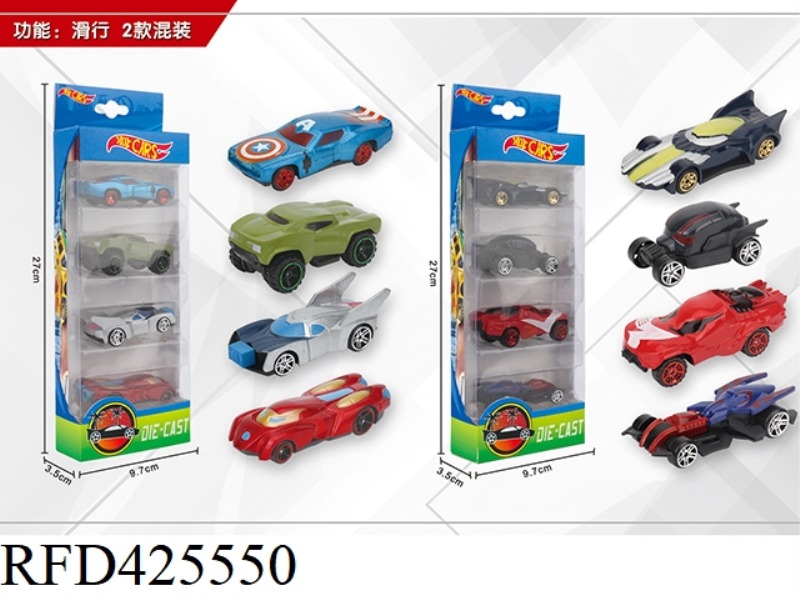1:64 4 SLIDING ALLOY CARS