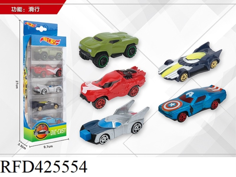 1:64 5 SLIDING ALLOY CARS