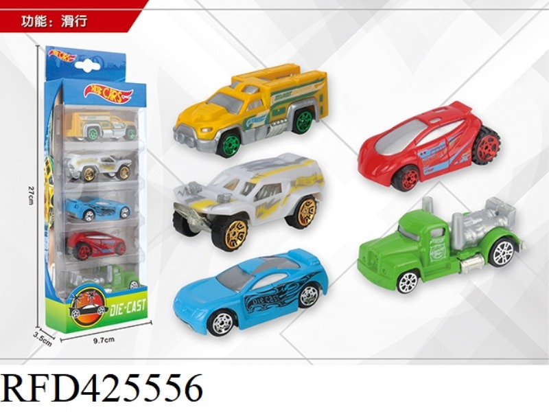 1:64 5 SLIDING ALLOY CARS