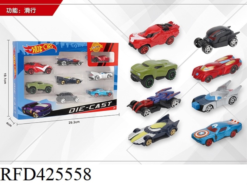 1:64 SLIDING 8 ALLOY CARS