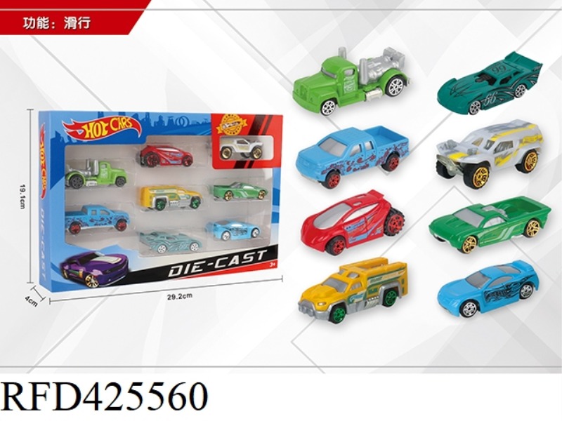 1:64 8 SLIDING ALLOY CARS
