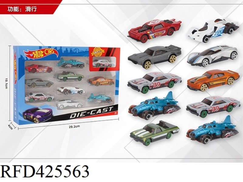 1:64 10 SLIDING ALLOY CARS