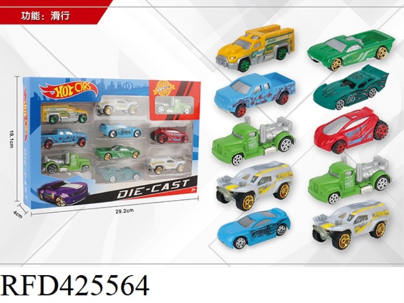 1:64 10 SLIDING ALLOY CARS