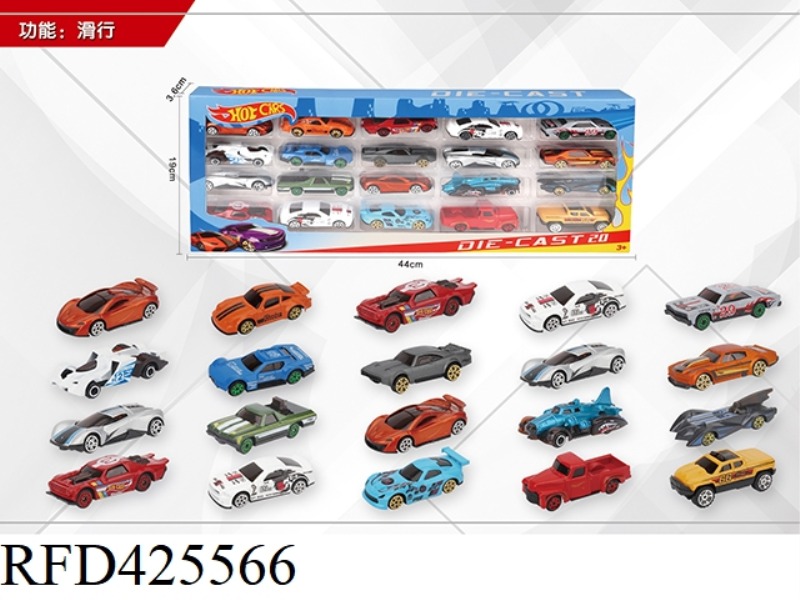 1:64 20 SLIDING ALLOY CARS